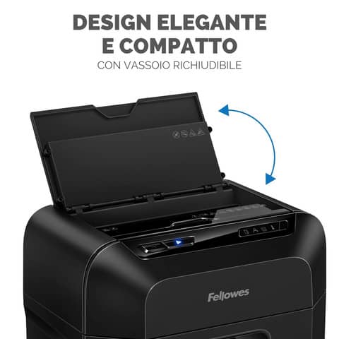 Distruggidocumenti automatico AutoMax 80M - P-4 - 17 L - taglio a microframmenti 4x12 mm Fellowes nero